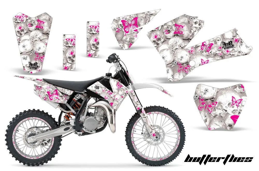 KTM SX 105 Dirt Bike Graphic Kit - 2006-2012 Butterfly White