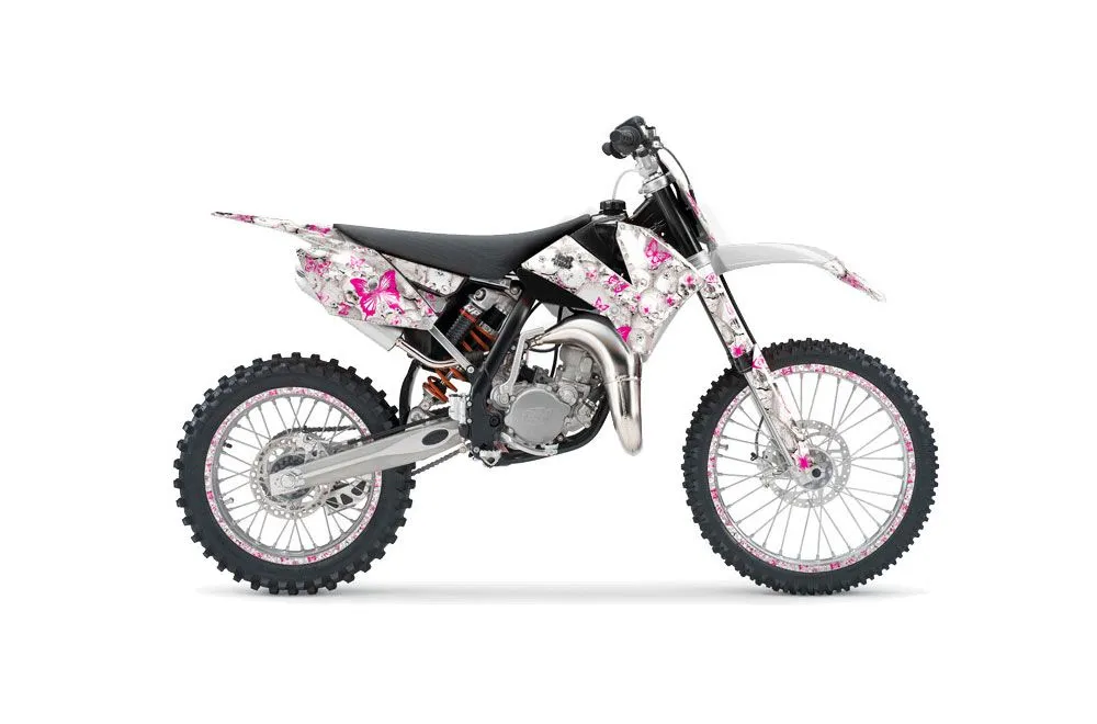 KTM SX 105 Dirt Bike Graphic Kit - 2006-2012 Butterfly White