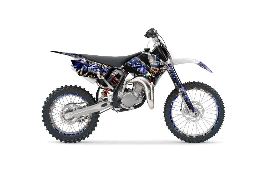 KTM SX 105 Dirt Bike Graphic Kit - 2006-2012 Mad Hatter Silver