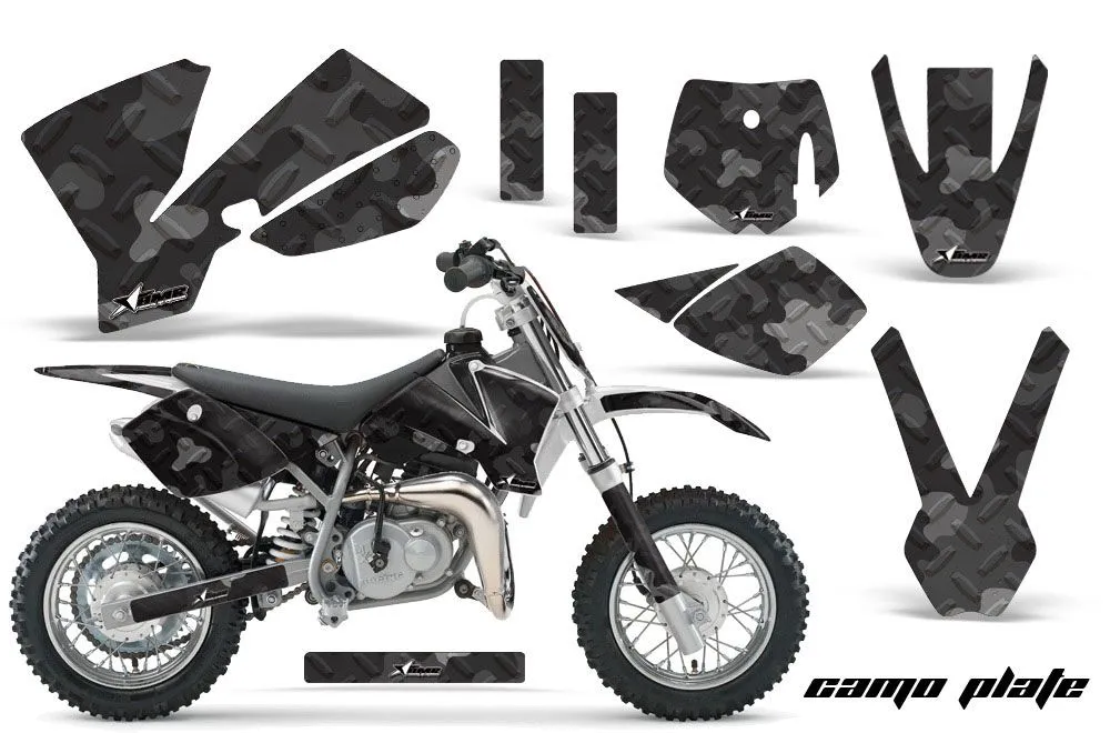 KTM SX 50 Adventure Jr / Sr Dirt Bike Graphic Kit - 2002-2008 Camoplate Black