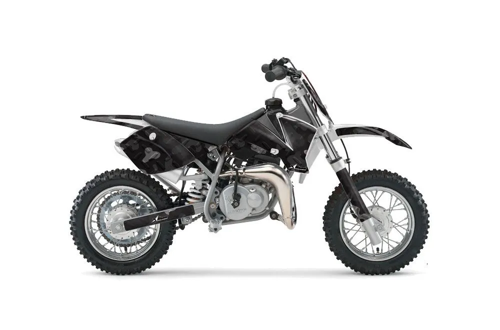 KTM SX 50 Adventure Jr / Sr Dirt Bike Graphic Kit - 2002-2008 Camoplate Black
