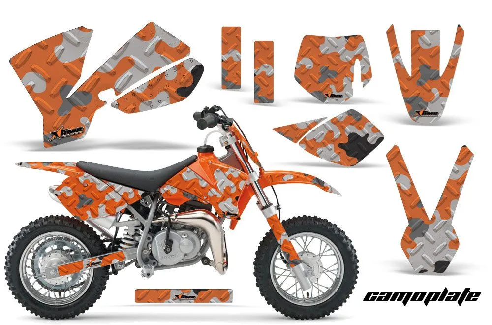 KTM SX 50 Adventure Jr / Sr Dirt Bike Graphic Kit - 2002-2008 Camoplate Orange