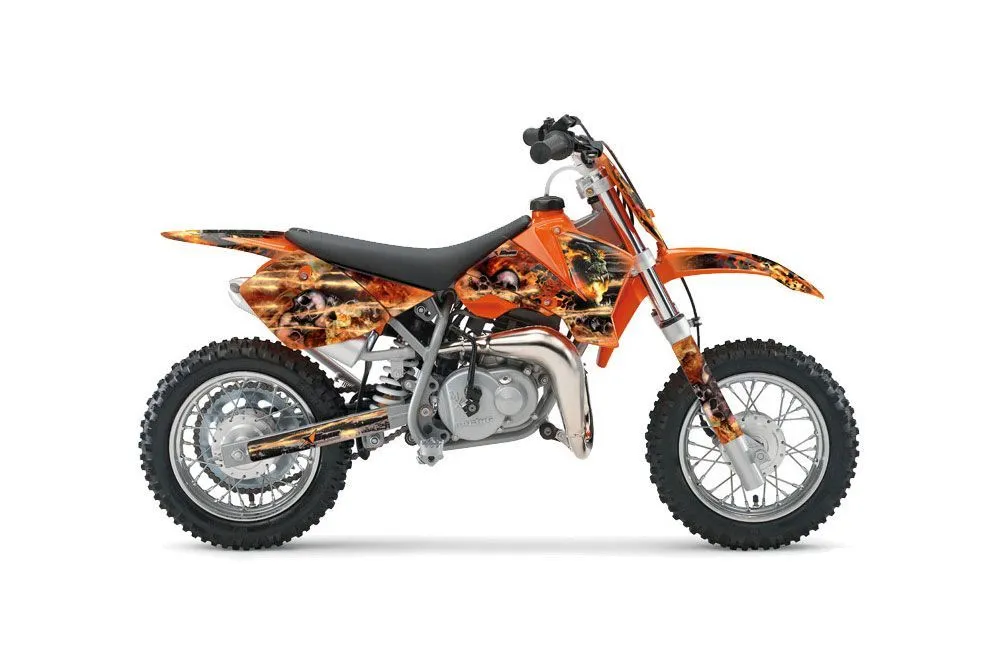 KTM SX 50 Adventure Jr / Sr Dirt Bike Graphic Kit - 2002-2008 Firestorm Orange