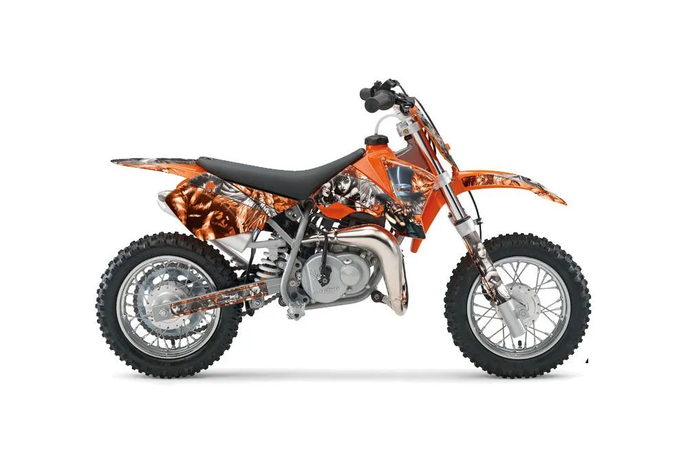 KTM SX 50 Adventure Jr / Sr Dirt Bike Graphic Kit - 2002-2008 Mad Hatter Orange