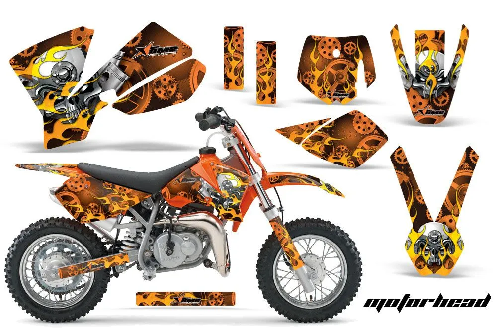 KTM SX 50 Adventure Jr / Sr Dirt Bike Graphic Kit - 2002-2008 Motorhead Orange