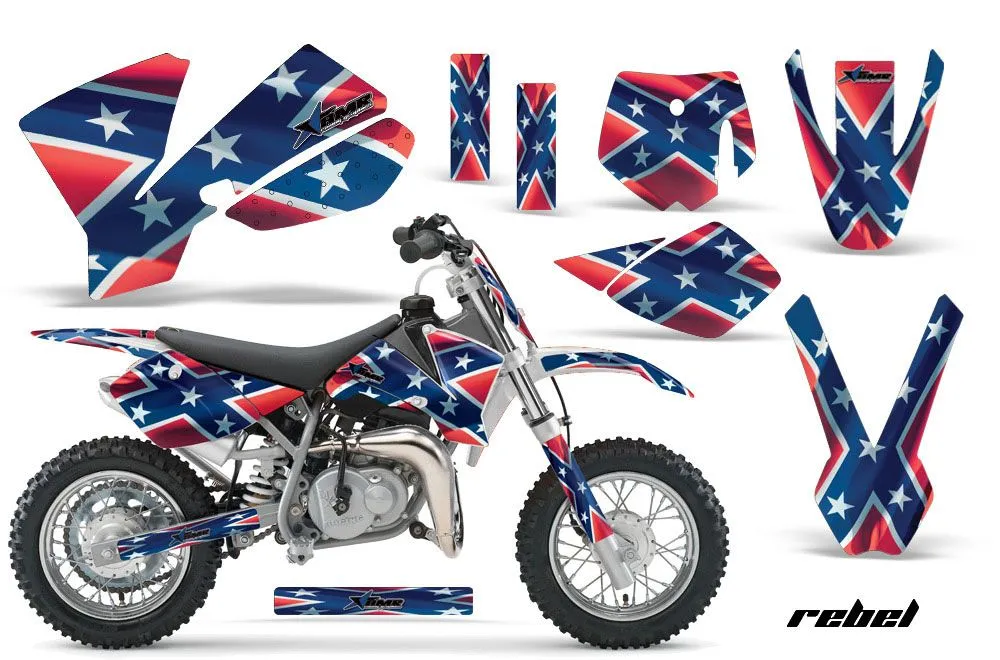 KTM SX 50 Adventure Jr / Sr Dirt Bike Graphic Kit - 2002-2008 Rebel White