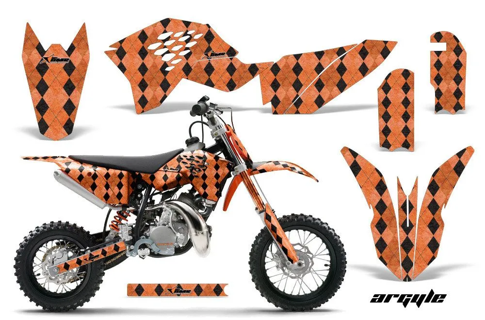 KTM SX 50 Adventure Jr / Sr Dirt Bike Graphic Kit - 2009-2015 Argyle Orange