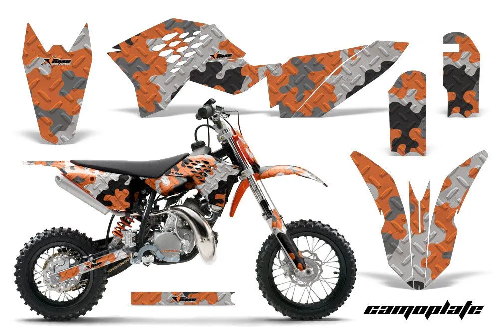 KTM SX 50 Adventure Jr / Sr Dirt Bike Graphic Kit - 2009-2015 Camoplate Orange