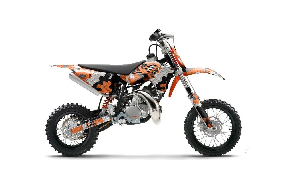 KTM SX 50 Adventure Jr / Sr Dirt Bike Graphic Kit - 2009-2015 Camoplate Orange
