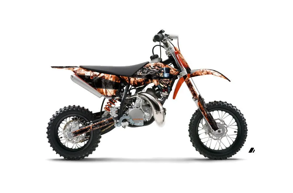 KTM SX 50 Adventure Jr / Sr Dirt Bike Graphic Kit - 2009-2015 Mad Hatter Orange