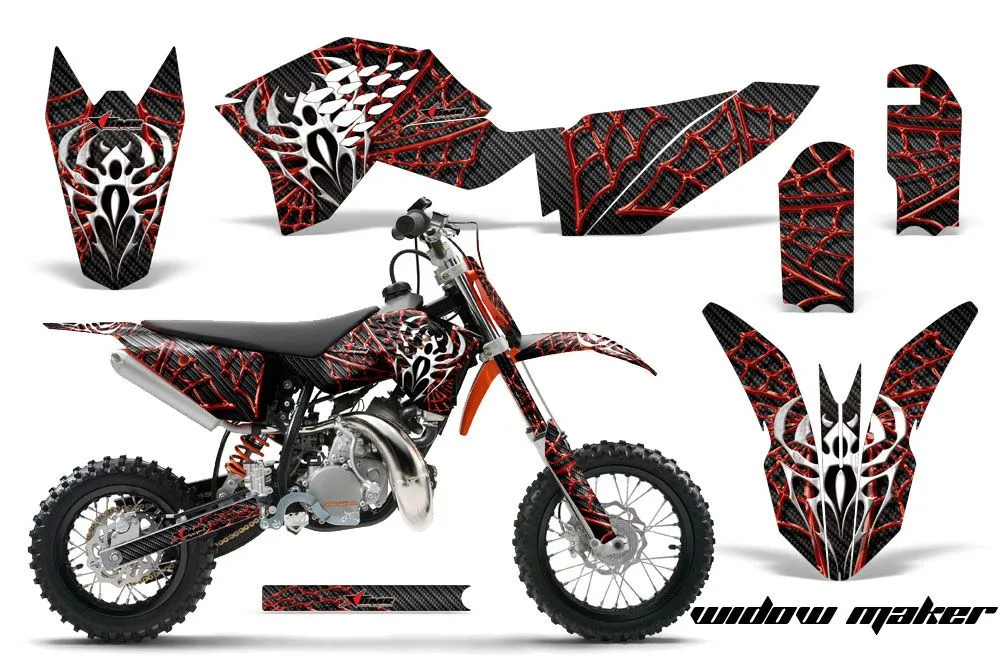 KTM SX 50 Adventure Jr / Sr Dirt Bike Graphic Kit - 2009-2015 Widow Maker Red