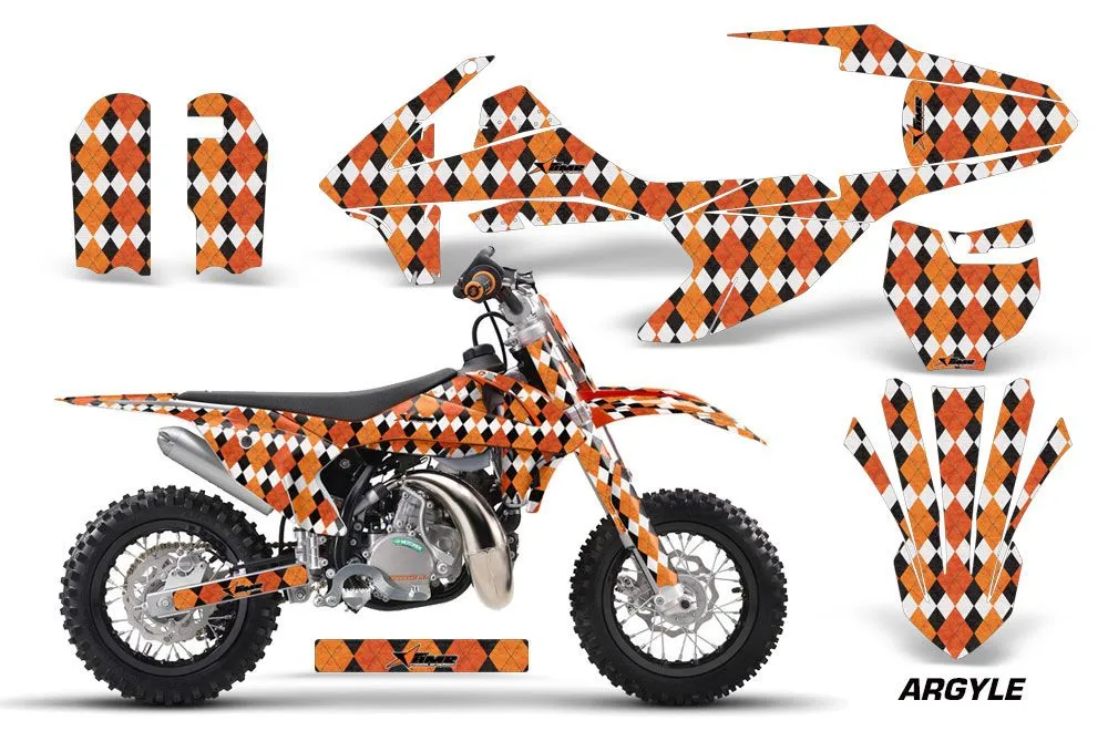 KTM SX 50 Adventure Jr / Sr Dirt Bike Graphic Kit - 2016-2018 Argyle Orange