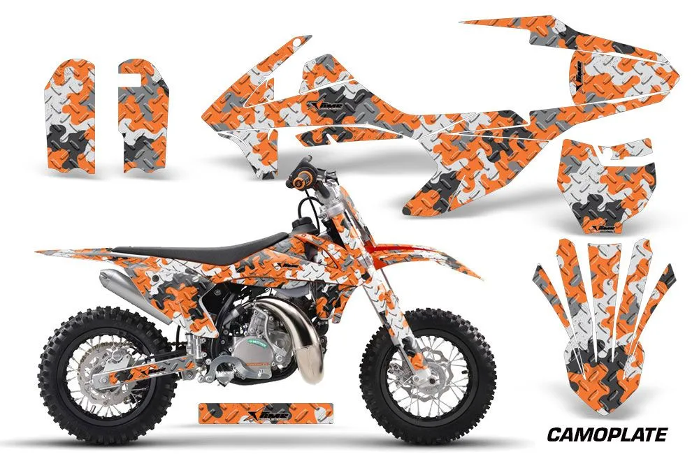 KTM SX 50 Adventure Jr / Sr Dirt Bike Graphic Kit - 2016-2018 Camoplate Orange