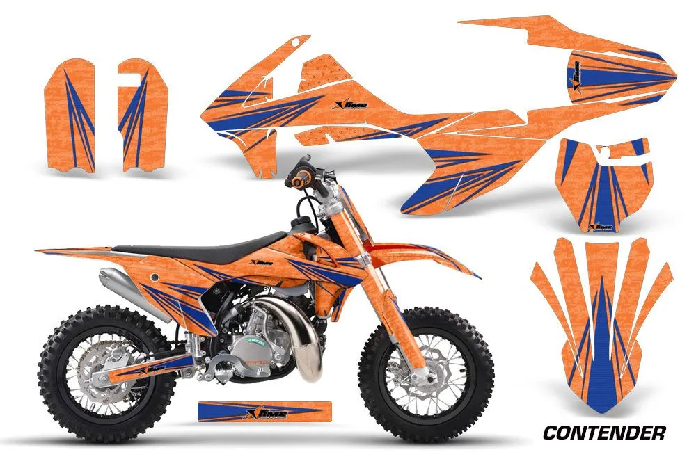 KTM SX 50 Adventure Jr / Sr Dirt Bike Graphic Kit - 2016-2018 Contender Orange