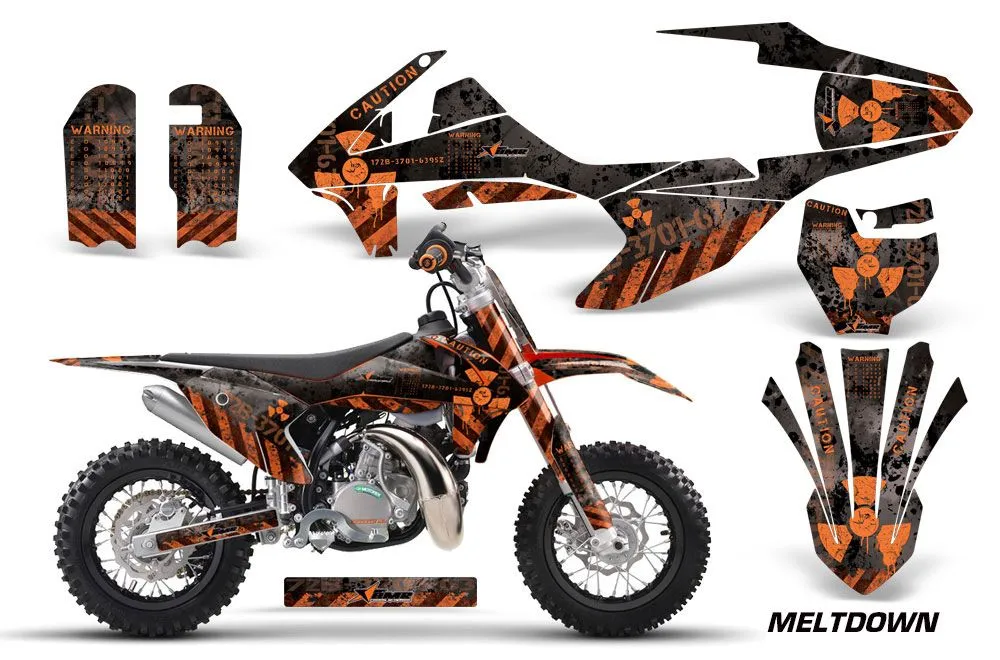 KTM SX 50 Adventure Jr / Sr Dirt Bike Graphic Kit - 2016-2018 Meltdown Orange