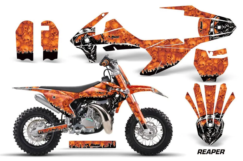 KTM SX 50 Adventure Jr / Sr Dirt Bike Graphic Kit - 2016-2018 Reaper Orange
