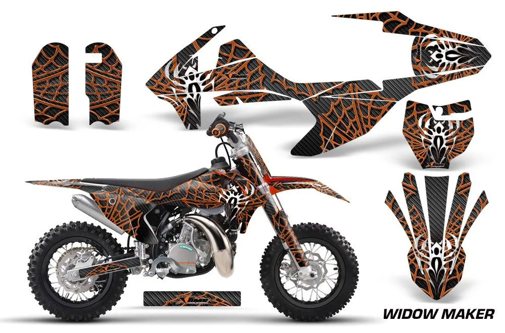 KTM SX 50 Adventure Jr / Sr Dirt Bike Graphic Kit - 2016-2018 Widow Maker Orange