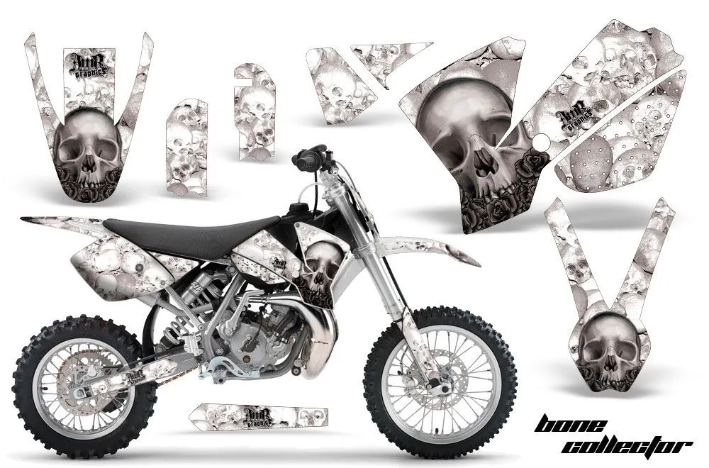 KTM SX 65 Dirt Bike Graphic Kit - 2002-2008 Bone Collector White