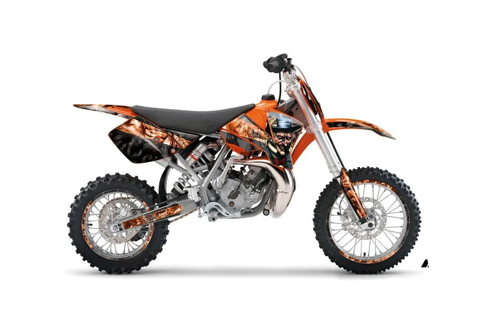 KTM SX 65 Dirt Bike Graphic Kit - 2002-2008 Mad Hatter Black