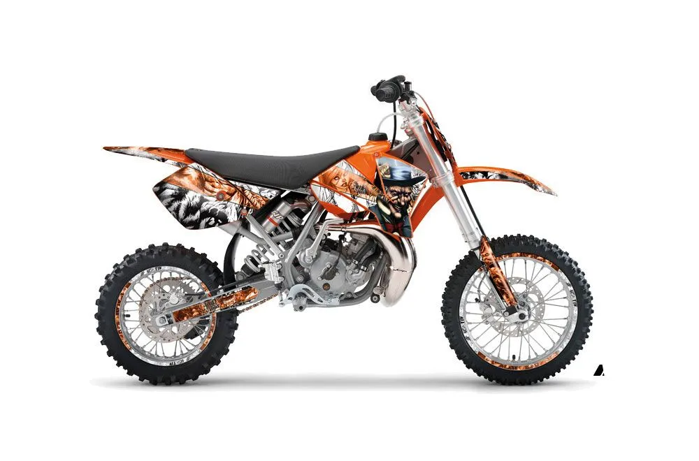 KTM SX 65 Dirt Bike Graphic Kit - 2002-2008 Mad Hatter White