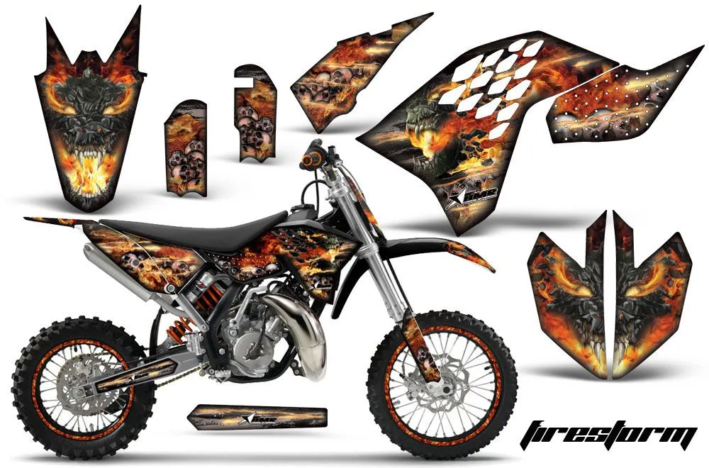 KTM SX 65 Dirt Bike Graphic Kit - 2009-2015 Firestorm Black
