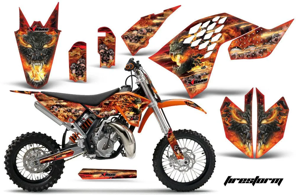 KTM SX 65 Dirt Bike Graphic Kit - 2009-2015 Firestorm Red