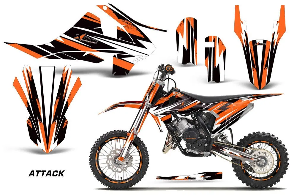 KTM SX 65 Dirt Bike Graphic Kit - 2016-2023 Attack Orange