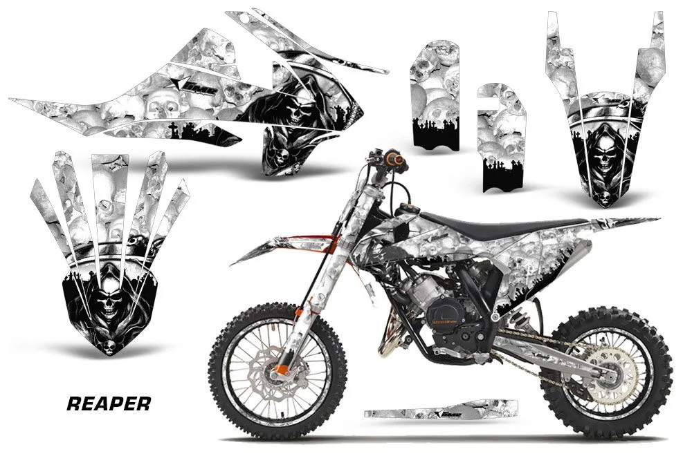 KTM SX 65 Dirt Bike Graphic Kit - 2016-2023 Reaper White