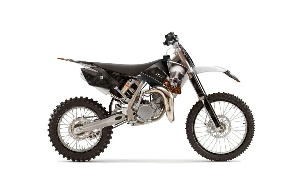 KTM SX 85 Dirt Bike Graphic Kit - 2004-2005 Bone Collector Black