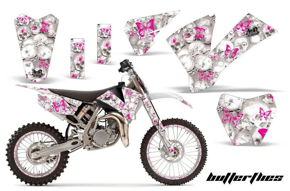 KTM SX 85 Dirt Bike Graphic Kit - 2004-2005 Butterfly White
