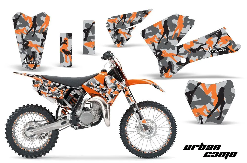 KTM SX 85 Dirt Bike Graphic Kit - 2006-2012 Urban Camo Orange