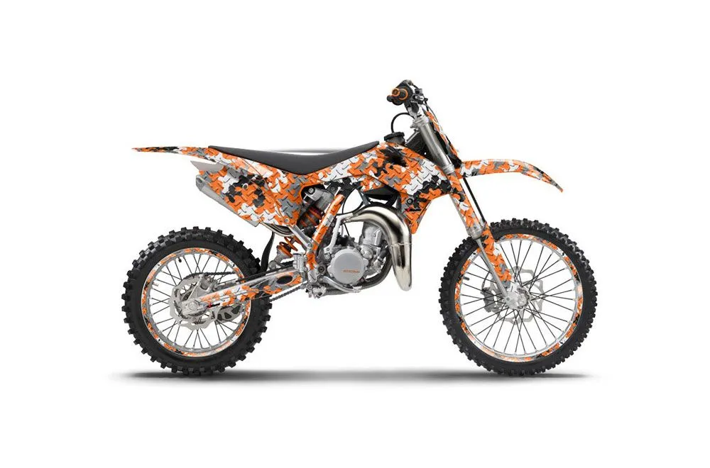 KTM SX 85 Dirt Bike Graphic Kit - 2013-2017 Camoplate Orange