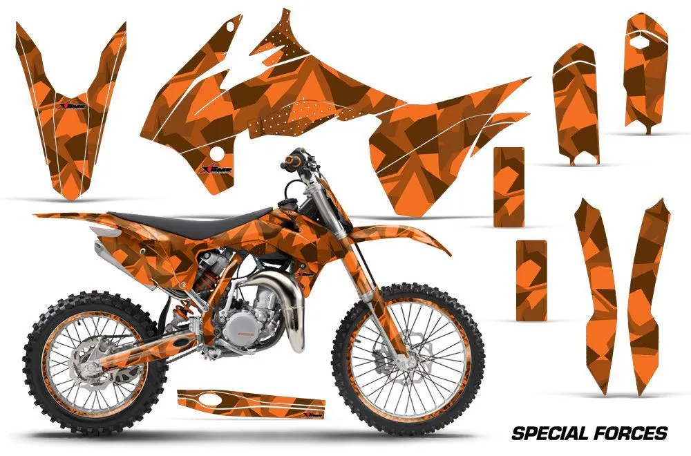 KTM SX 85 Dirt Bike Graphic Kit - 2013-2017 Special Forces Orange