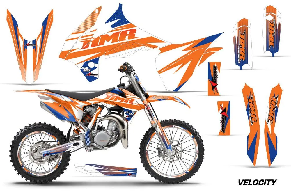 KTM SX 85 Dirt Bike Graphic Kit - 2013-2017 Velocity Orange