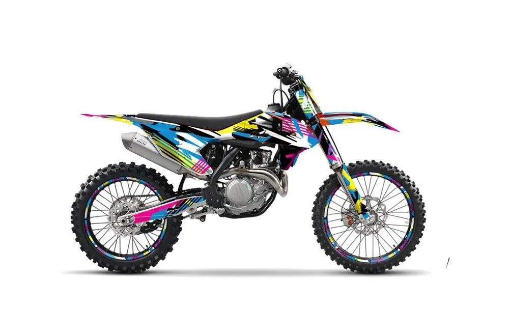 KTM SX-F / XC-F 250 / 350 / 450 Dirt Bike Graphic Kit - 2016-2018 Flashback