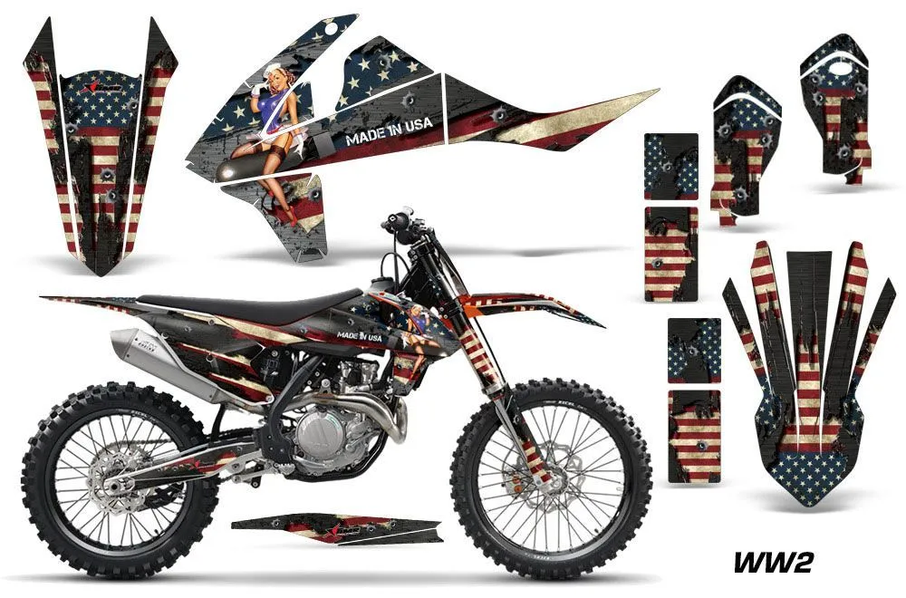 KTM SX-F / XC-F 250 / 350 / 450 Dirt Bike Graphic Kit - 2016-2018 WW2