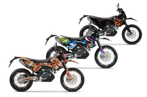 KTM Adventure 690 Supermoto / Enduro Dirt Bike Custom Graphic Kit - 2008-2015