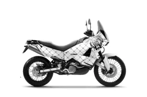 KTM Adventure 990 Sport Dirt Bike Graphic Kit - 2006-2013 Silver Star - Reloaded White