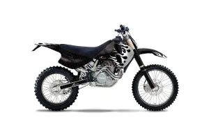 KTM C0 SX 4 Stroke Dirt Bike Graphic Kit - 1993-1997 Diamond Flames Black