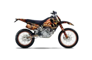KTM C0 SX 4 Stroke Dirt Bike Graphic Kit - 1993-1997 Firestorm Black