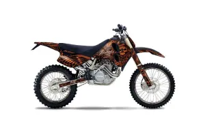 KTM C0 SX 4 Stroke Dirt Bike Graphic Kit - 1993-1997 Skulls and Hammers Orange