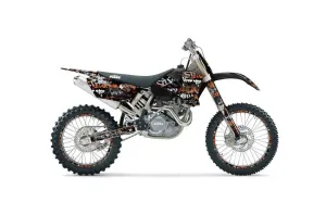 KTM C1 SXS Dirt Bike Graphic Kit - 2001-2002 Silver Star - Silverhaze Orange