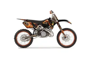 KTM C3 MXC Dirt Bike Graphic Kit - 2001-2002 Firestorm Black