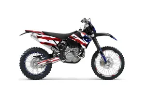 KTM C4 EXC Dirt Bike Graphic Kit - 2005-2007 Stars and Stripes Red White & Blue