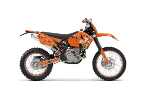 KTM C4 EXC Dirt Bike Graphic Kit - 2005-2007 Vegas Baller Orange