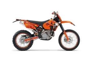 KTM C4 SX Dirt Bike Graphic Kit - 2005-2006 Bone Collector Orange