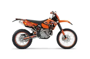 KTM C4 SX Dirt Bike Graphic Kit - 2005-2006 Reaper Orange