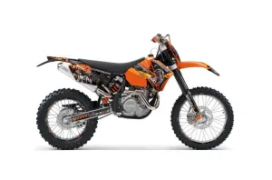 KTM C4 SX Dirt Bike Graphic Kit - 2005-2006 Toxicity Orange