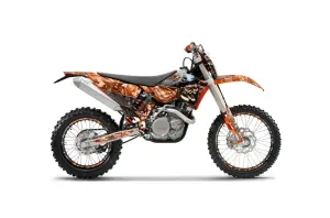KTM C5 WCFW 250 Dirt Bike Graphic Kit - 2011 Mad Hatter Orange