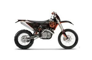 KTM C5 WCFW 250 Dirt Bike Graphic Kit - 2011 Silver Star - Reloaded Orange